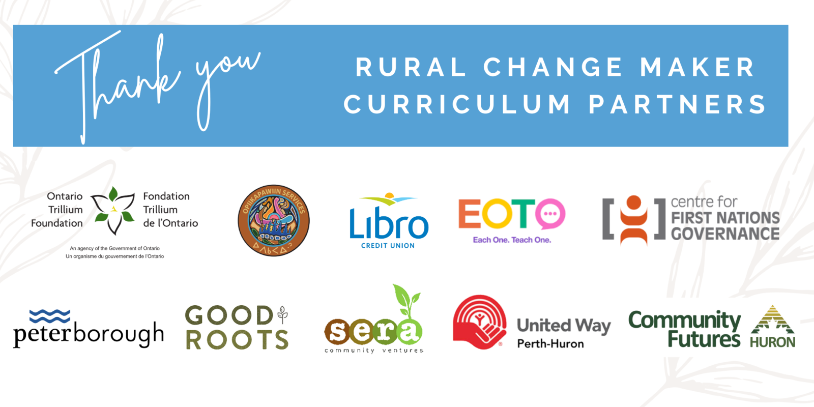 Rural Change Maker Curriculum Partner logos.